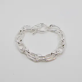 Fresh Accessories Sterling Silver Double Classic Chain Bracelet