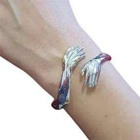 Funki Buys | Bracelets | Women's Hand Hug Open Cuff Bangle