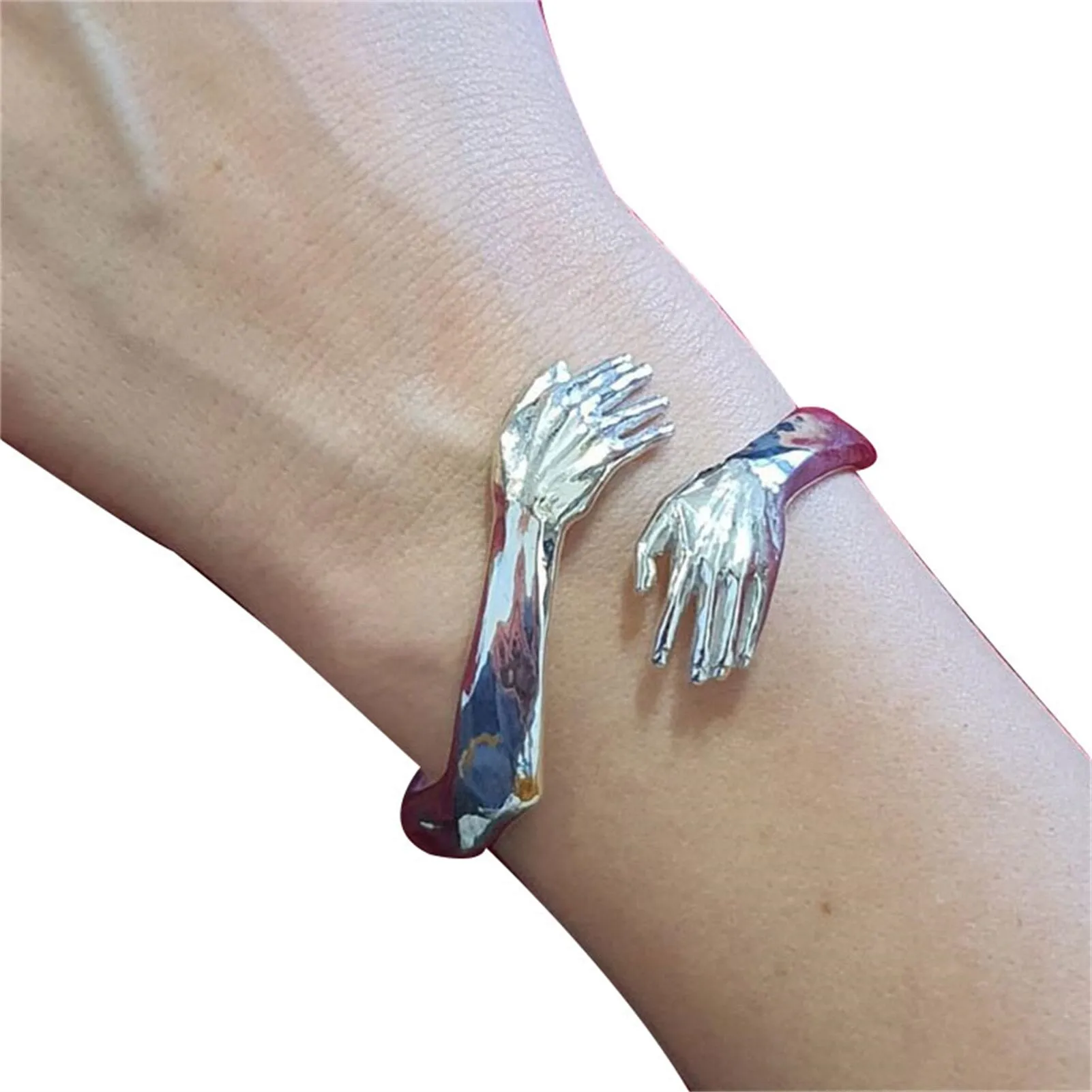 Funki Buys | Bracelets | Women's Hand Hug Open Cuff Bangle