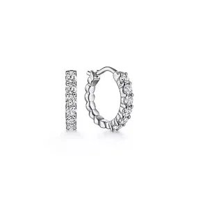 Gabriel & Co. Round Cut Diamond Hoop Earrings