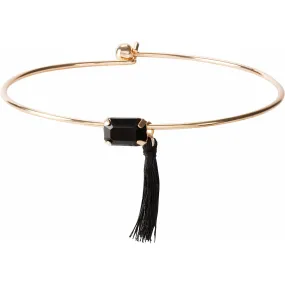 Gold Ebony Bangle Bracelet