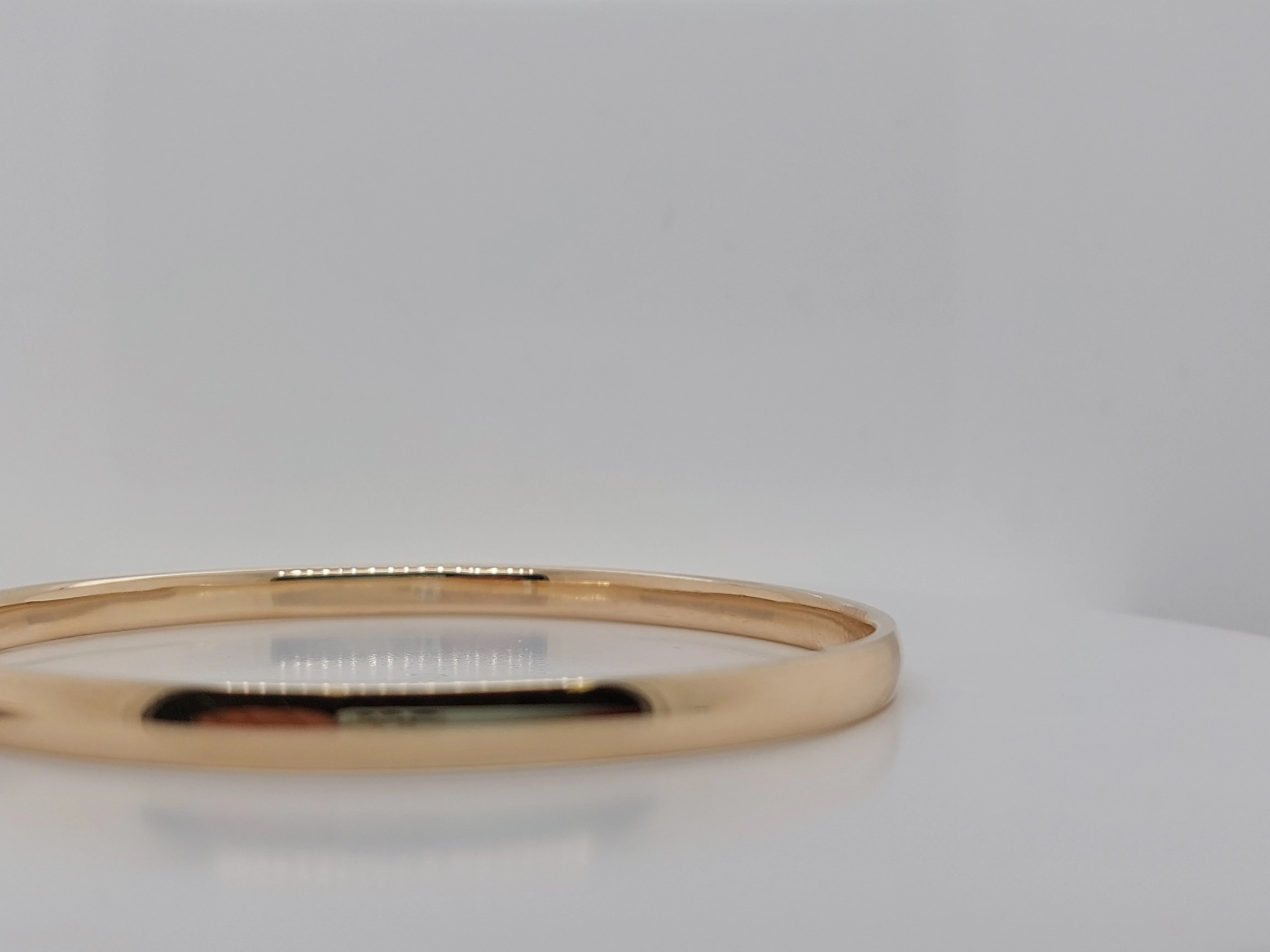 Gold Half Round Bangle