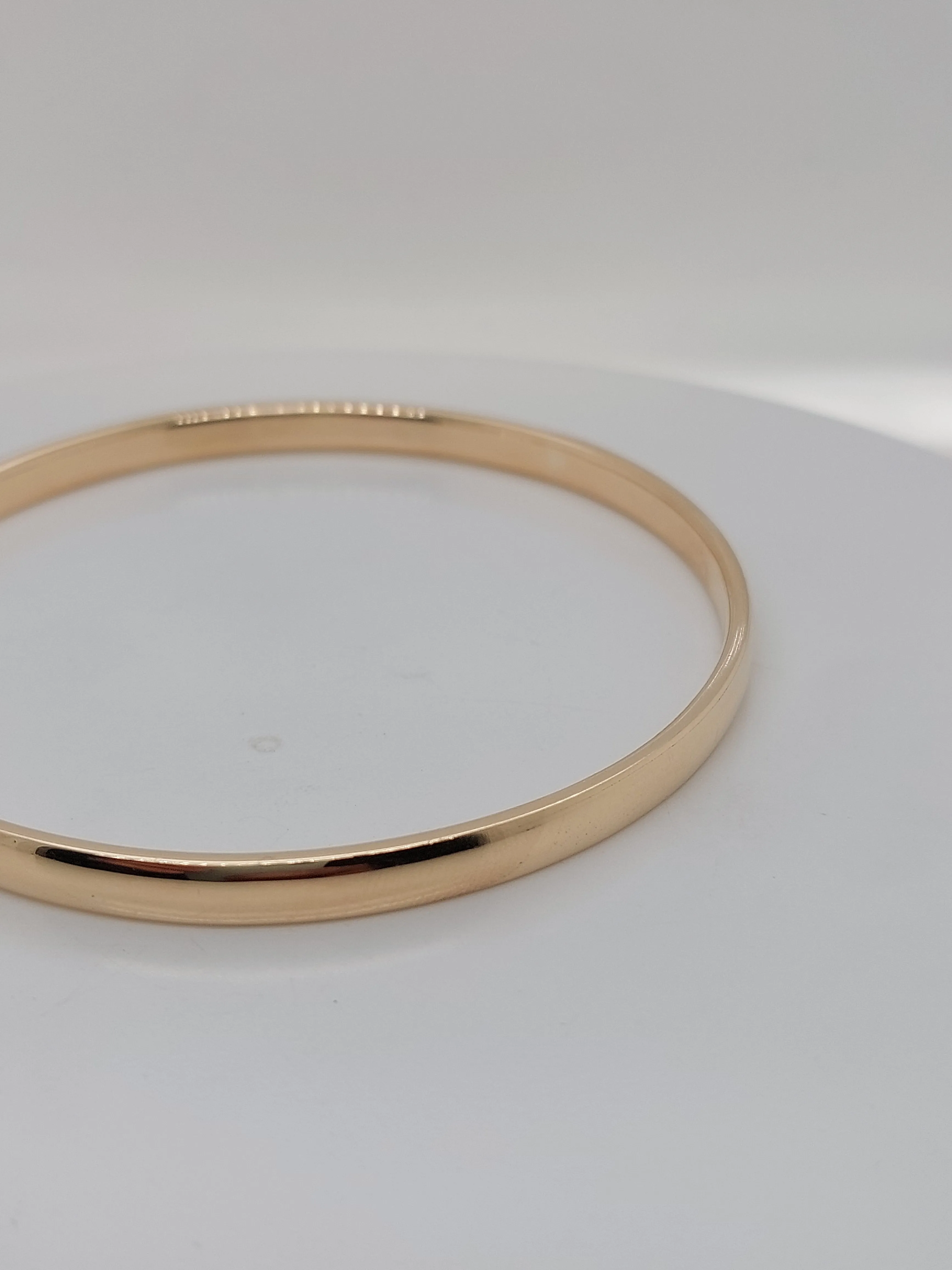 Gold Half Round Bangle