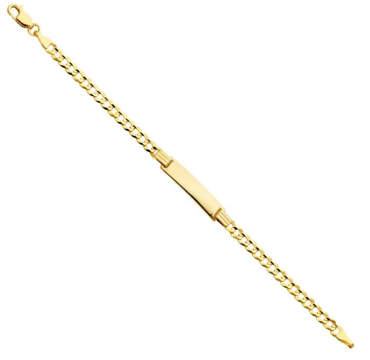 Gold ID Bracelet Cuban Link 4MM Model-AB232