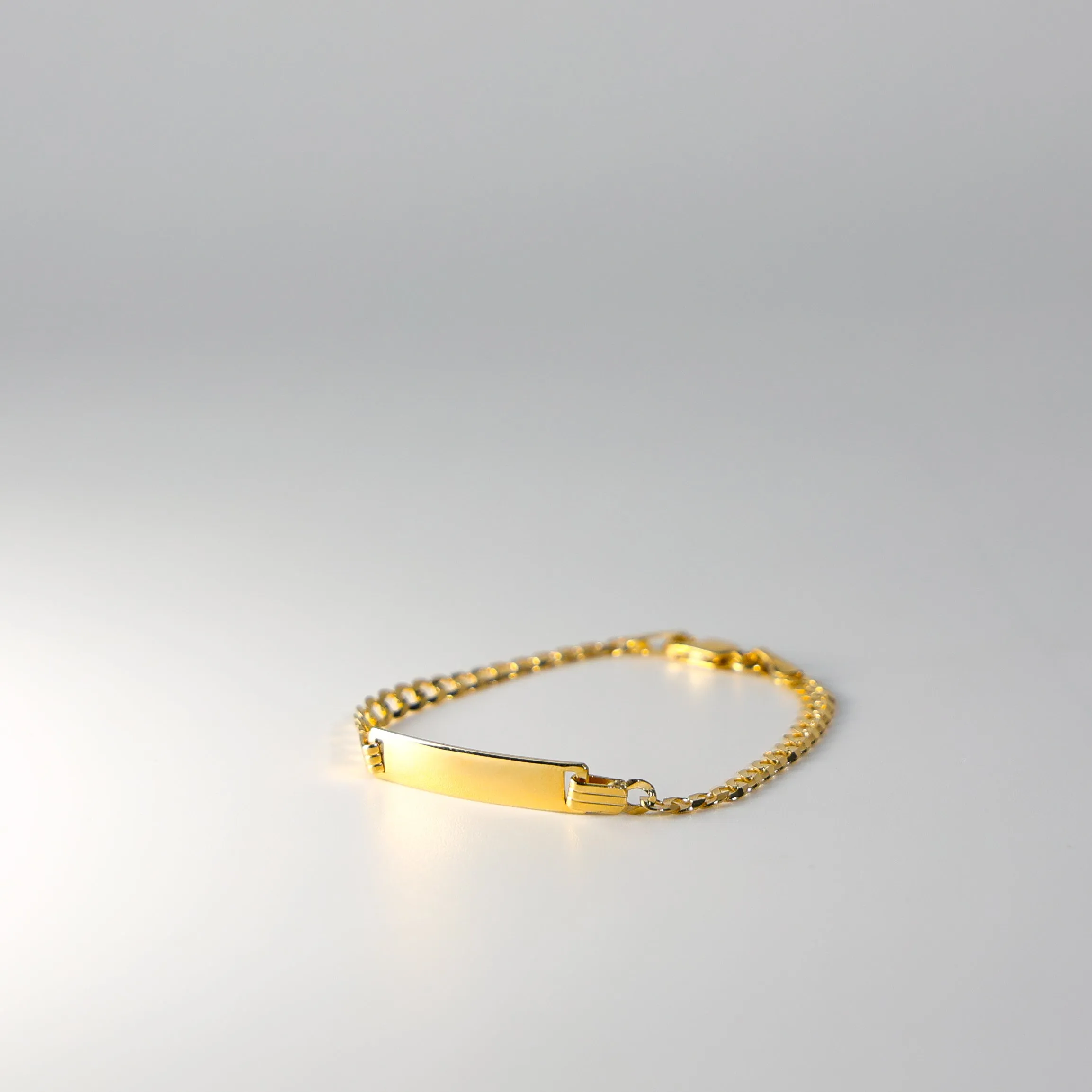 Gold ID Bracelet Cuban Link 4MM Model-AB232