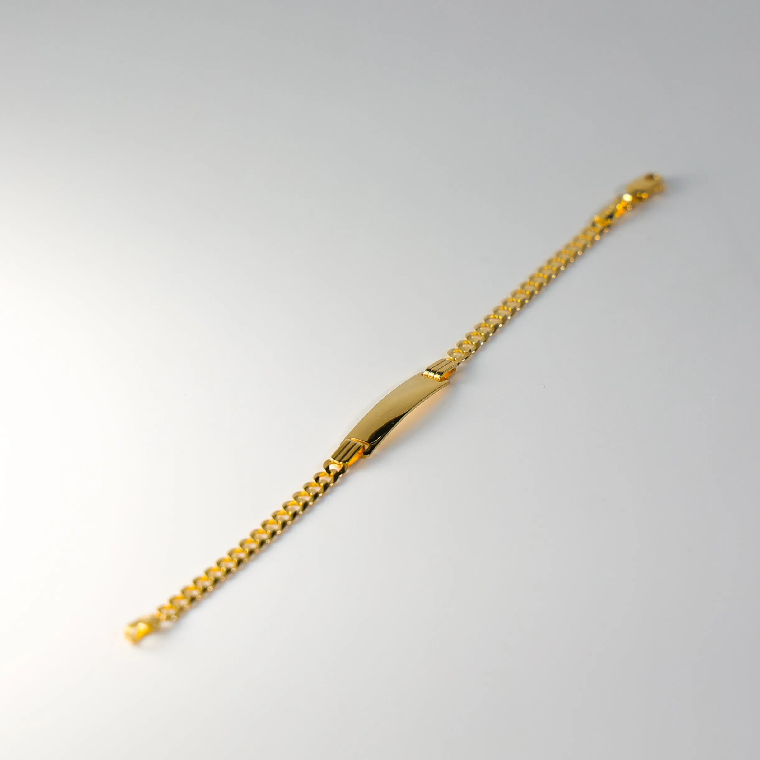 Gold ID Bracelet Cuban Link 4MM Model-AB232