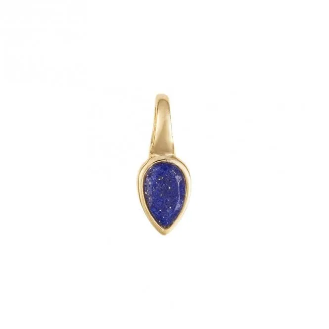 Gold Plated Birthstone September Lapis Lazuli Pendant P5222