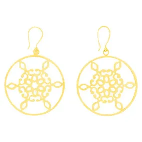 Gold Snowflake Earrings - Afghanistan