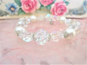 Gorgeous Pearl and Swarovski Crystal Bracelet