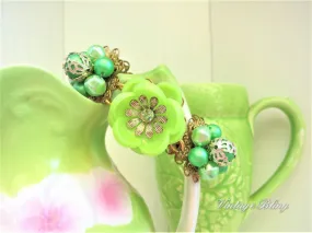 Green Flower Bracelet