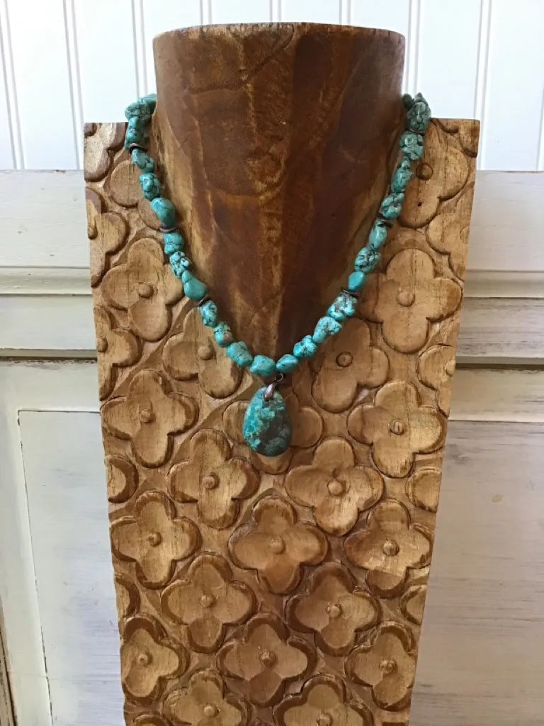 Handmade Turquoise Chunk Necklace