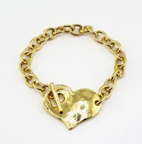 'Heart in Front' Bracelet - Gold