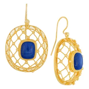 Heavenly Web Lapis Earrings