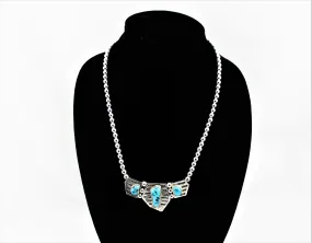 Henry Attakai Sterling and Turquoise Necklace