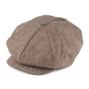 Herringbone Big Apple Cap - Brown