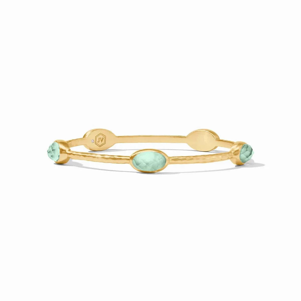 Ivy  Stone Bangle - Iridescent Aquamarine