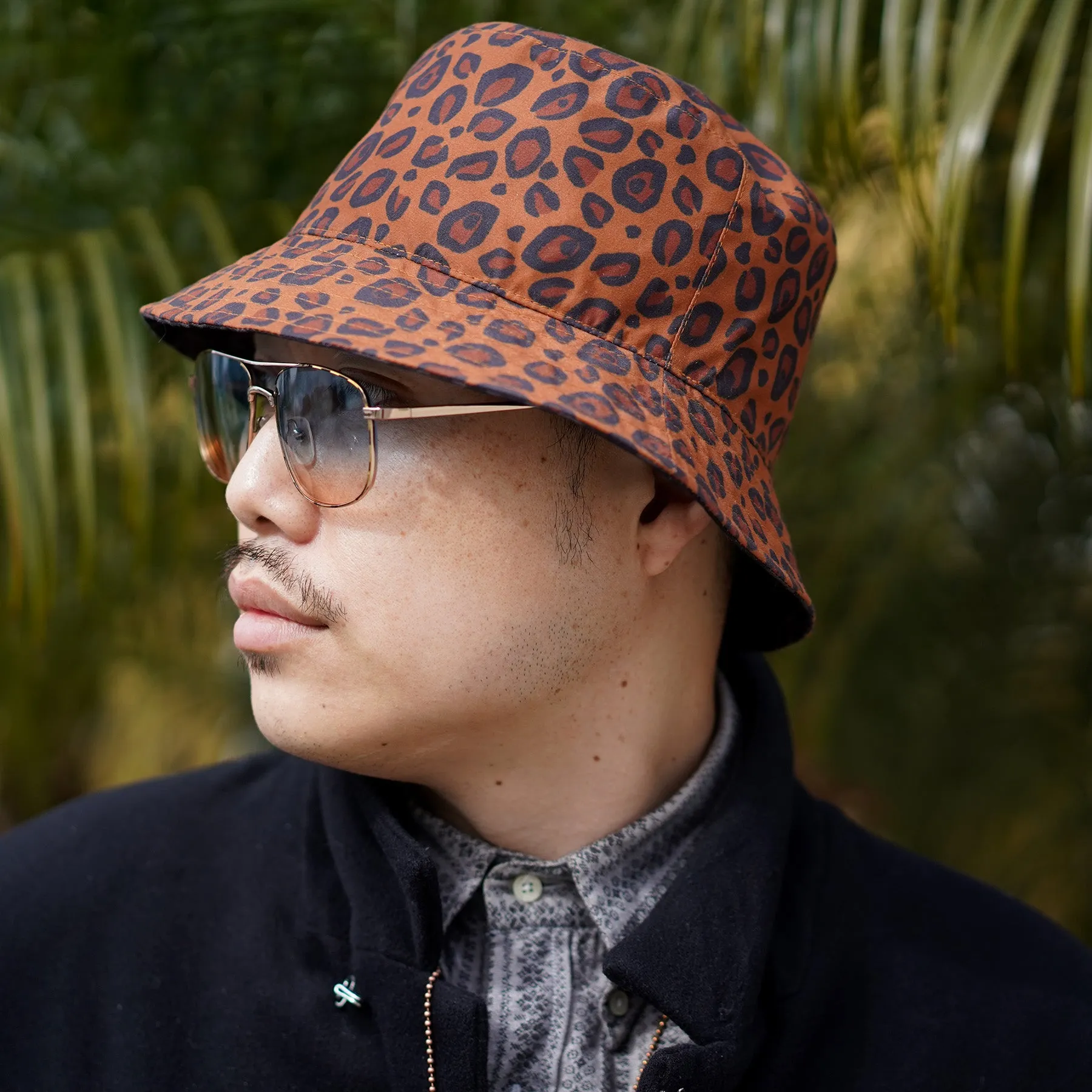 Joyride Reversible Bucket Hat in Double Leopard