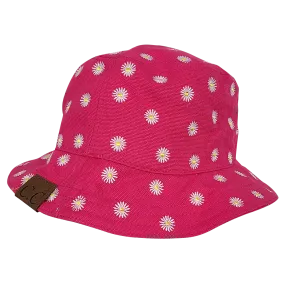 KB-005 C.C Daisy Rain Bucket Hat Hot Pink