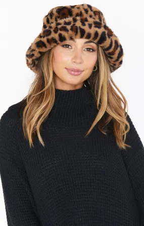 Kya Furry Bucket Hat ~ Leopard