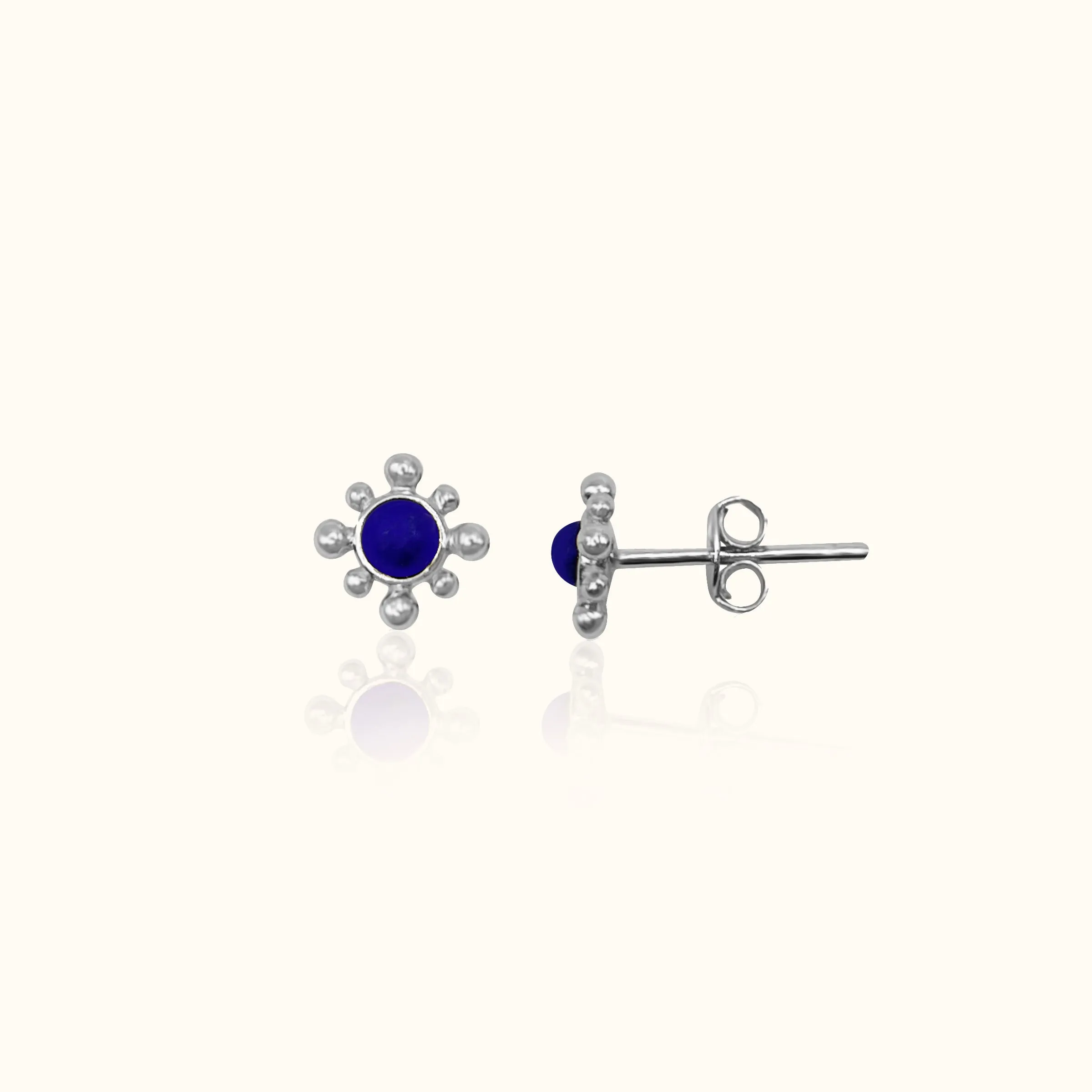 Lapis Lazuli Stud Earrings