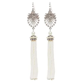 Long Tassel Earrings: Flapper Style 1920s Tassel Drop Earrings