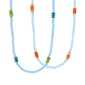 Luxurious Handmade Turquoise Abacus Bead Necklace - Fashion Jewelry Statement Piece