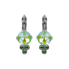 Medium Trio Cluster Leverback Earrings in Sun-Kissed "Peridot" *Custom*