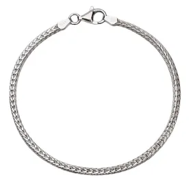 Men's Italian Foxtail Chain Bracelet | Sleek 925 Sterling Silver Bracelet for Men & Women