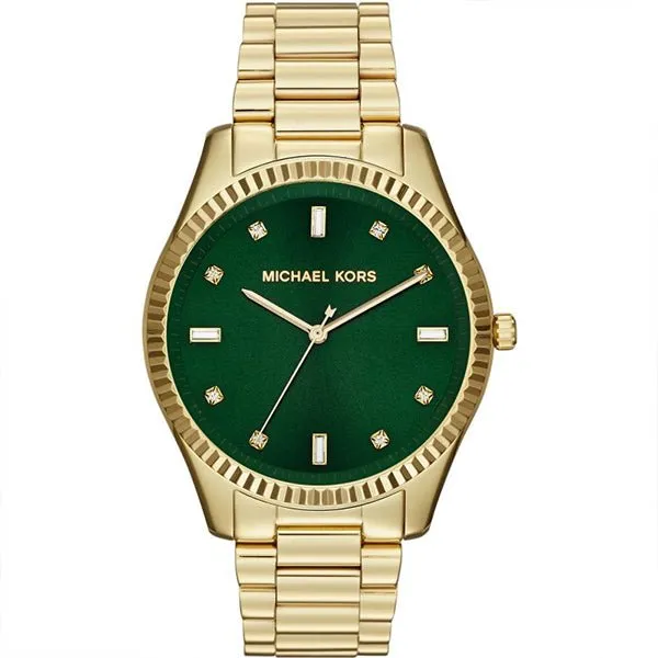 Michael Kors Emerald Gold Stainless Steel Green Dial Quartz Watch for Ladies - MK-3226