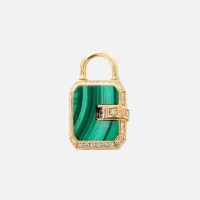 Mini Padlock, Malachite