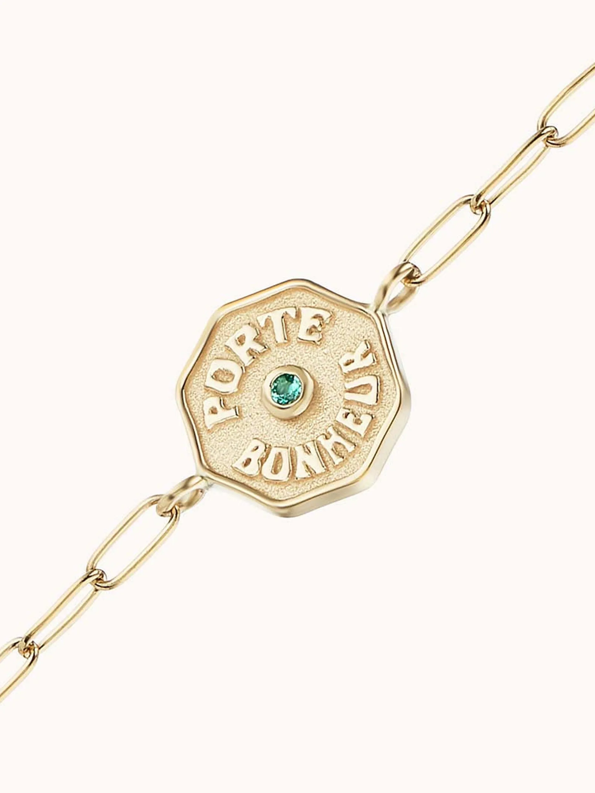 Mini Porte Bonheur bracelet in emerald