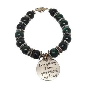 Mom's Innerjee Emerald Gemstone Beaded Bracelet