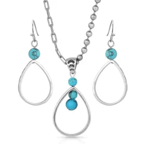 Montana Silversmiths Down to Earth Teardrop Jewelry Set JS4895