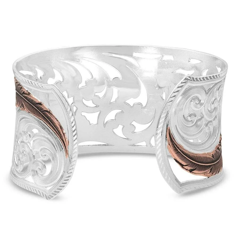 Montana Silversmiths Heavenly Whispers Feather Cuff  Bracelet BC4341RG