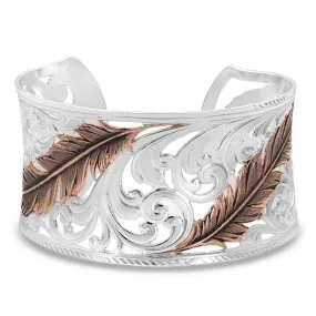 Montana Silversmiths Heavenly Whispers Feather Cuff  Bracelet BC4341RG