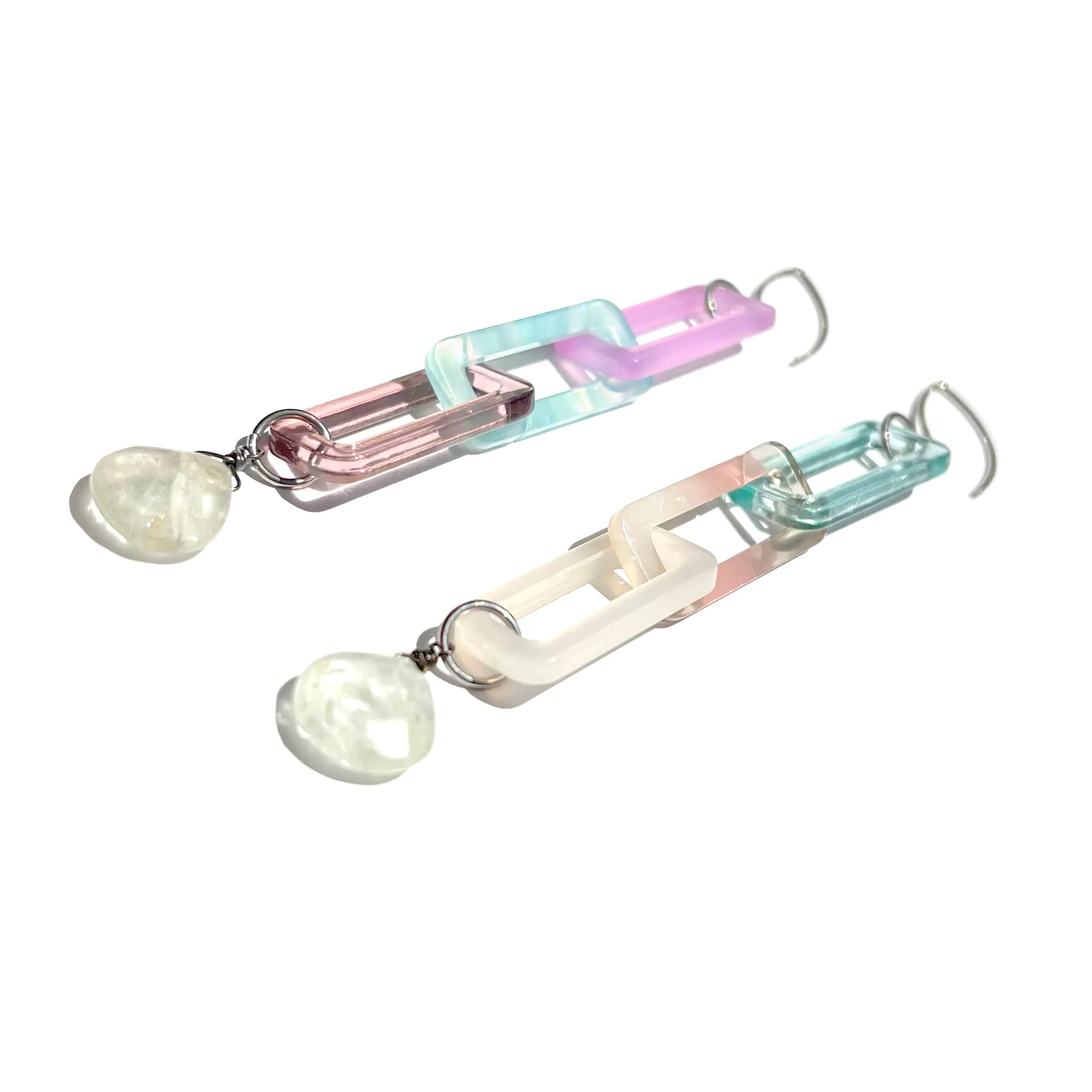 MPR x THE IMAGINARIUM: Ocean Marble   Aquamarine Drop Earrings