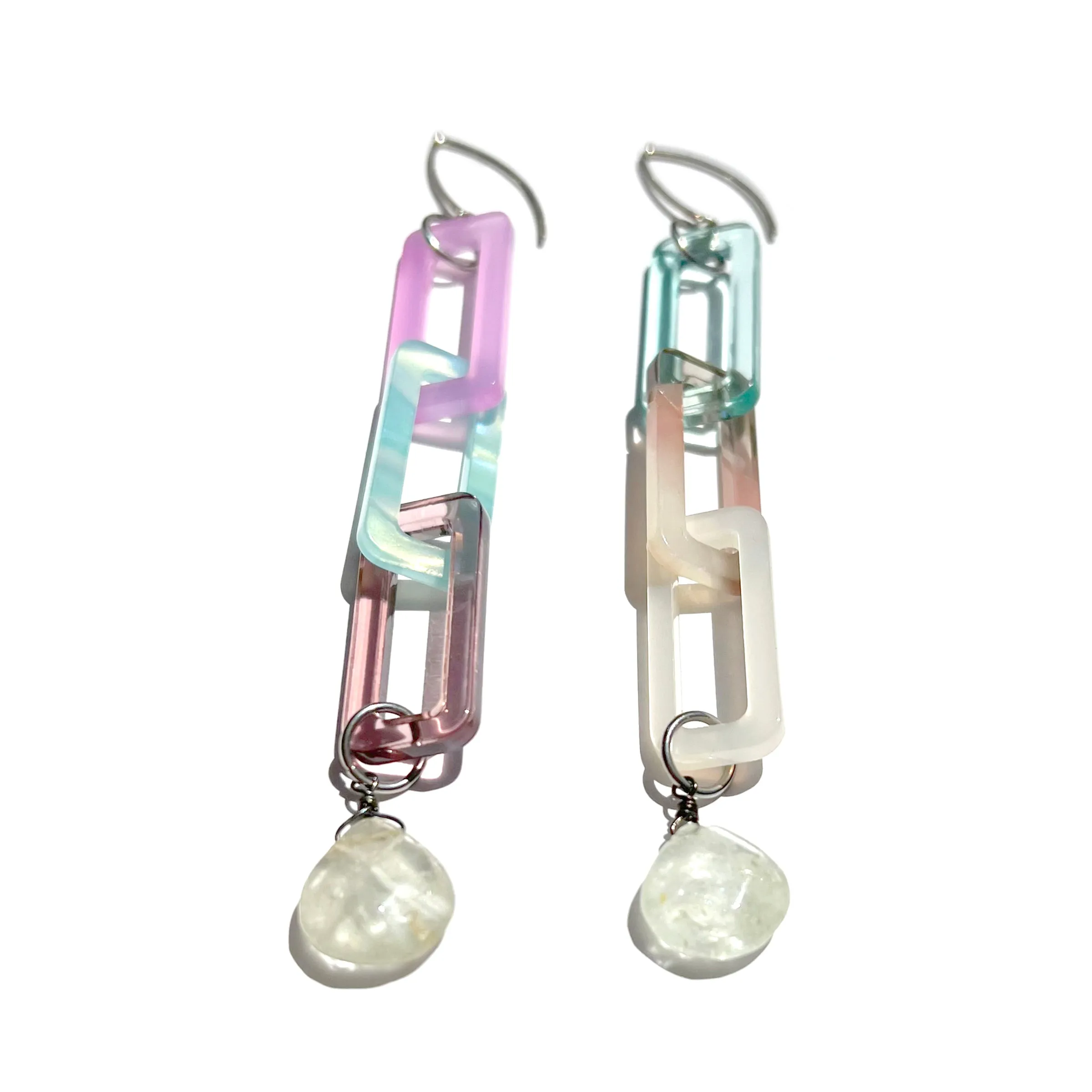 MPR x THE IMAGINARIUM: Ocean Marble   Aquamarine Drop Earrings