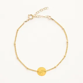 October Cosmos Gold Birthflower Bracelet