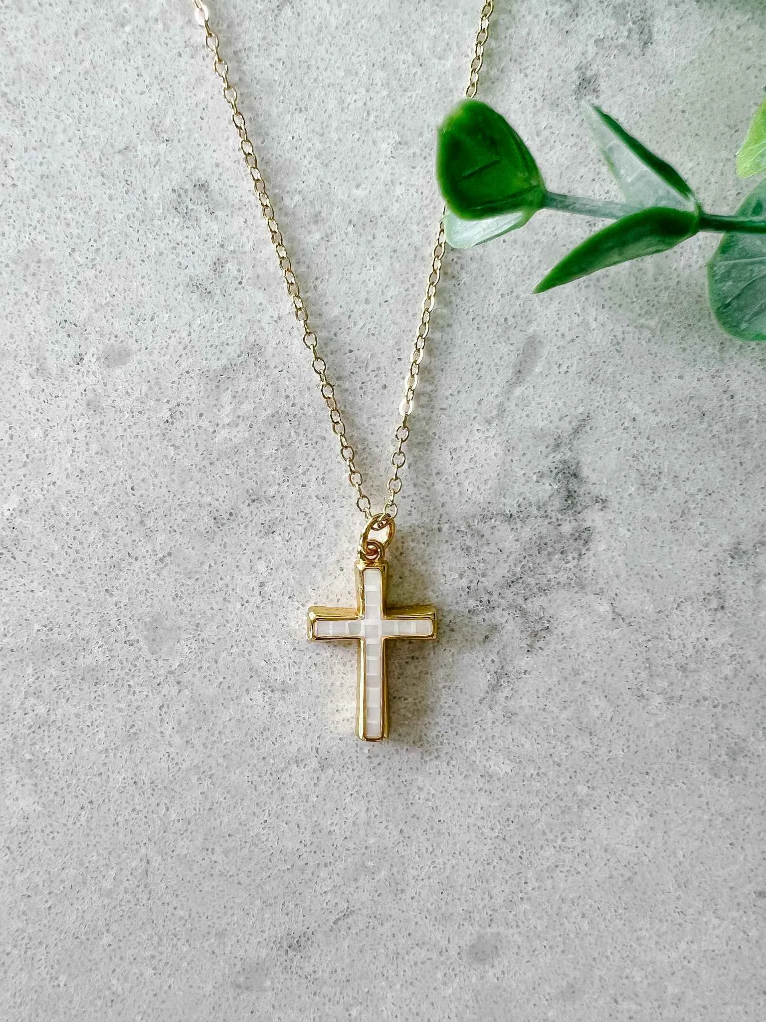 Opal Cross Necklace