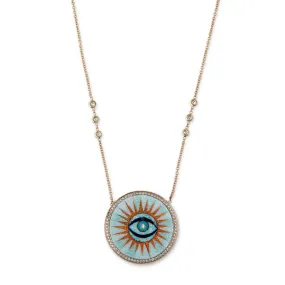 OPAL INLAY EYE BURST NECKLACE