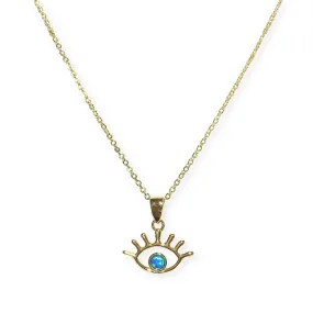 Opaline Evil Eye Lash Necklace