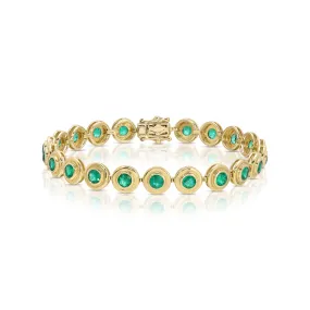 OPHELIA ROUND COLOMBIAN EMERALD BRACELET