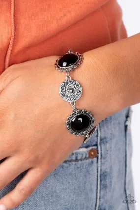 Paparazzi Bracelet ~ Positively Poppy - Black