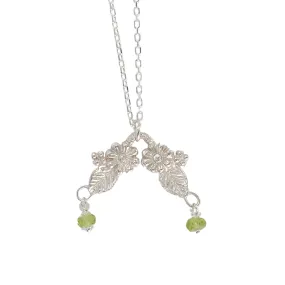 Peridot Woodland Elven Blossom Necklace