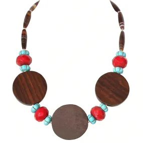 Phoebe: Wooden Bead Necklace