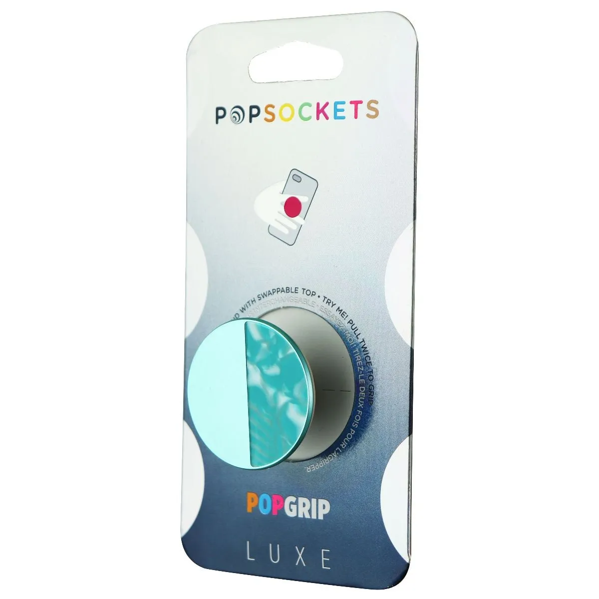 PopSockets PopGrip - Expanding Stand and Grip - Glam Inlay Acetate Aquamarine