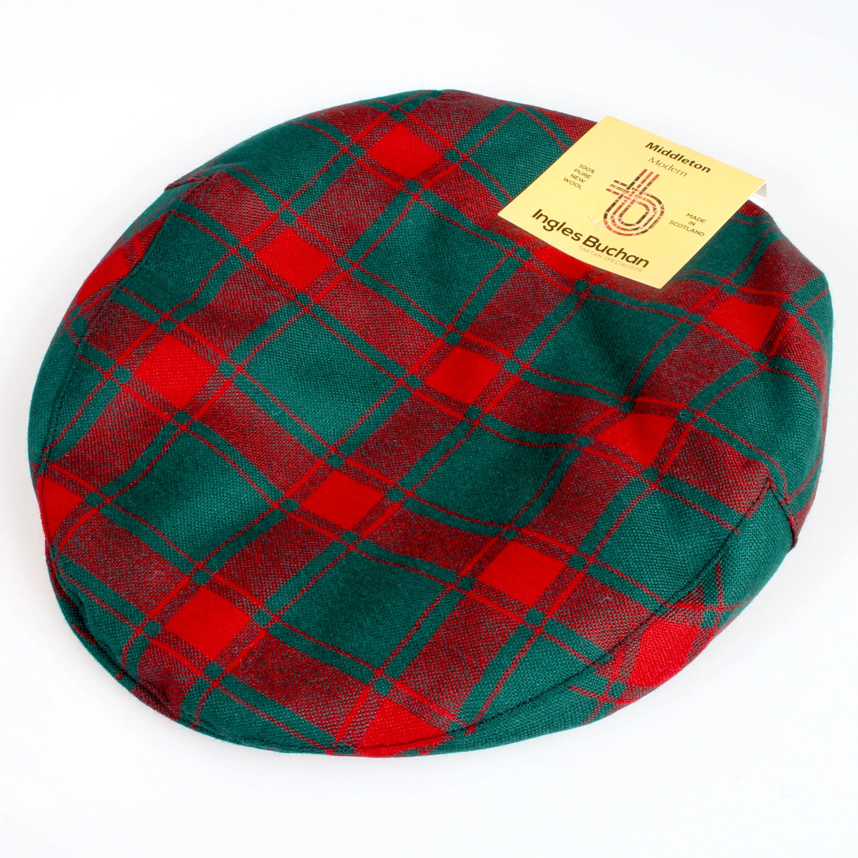 Pure Wool Golf Cap in Middleton Modern Tartan