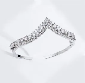 "Morena" - V-Shaped Cubic Zirconia Bridal Bracelet