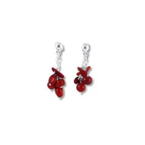 Racimo Earrings - Coral