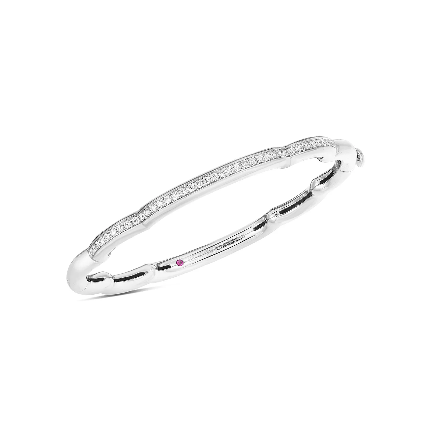 Roberto Coin Cialoma White Gold Diamond Cloud Bangle